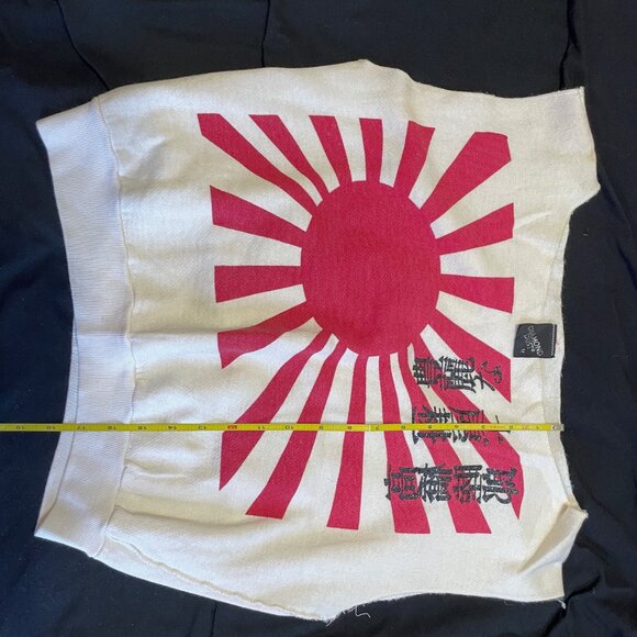 1980s Diamond Dust Rising Sun Japan Crop Sweatshirt Post-Punk - Picture 2 of 9